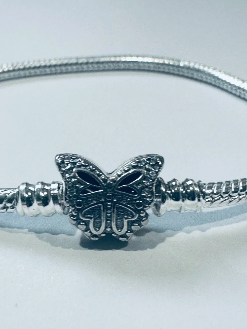 Pandora Style Snake Chain Bracelet - Picture 3 of 4